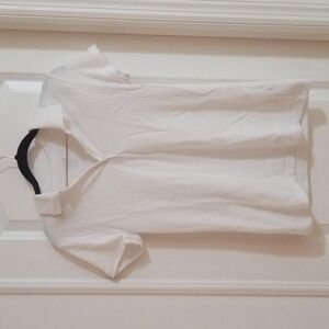 white pique collared short sleeve polo girls size 14/16